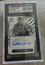 2024 TOPPS STAR WARS HIGH TEK BLACK WHITE OSCAR ISAAC POE DAMERON AUTO SGC 10 picture