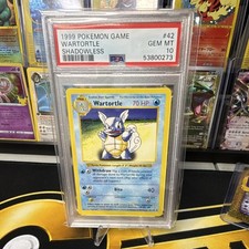 Pokémon 1999 Pokémon Game Wartortle Shadowless PSA 10 #42/102 English picture