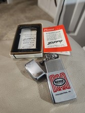 Zippo Slim Vintage 1972 Lighter National Decal Excellent picture