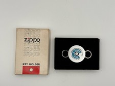 Vintage Zippo Key Holder 1984 Columbus OH Dual Ring Silver Tone W/ Original Box picture