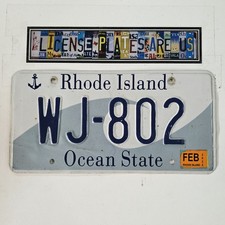 2022 Rhode Island License Plate π₯ Original RI Ocean State Wave Tag WJ-802 picture