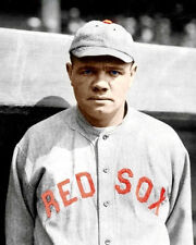 Babe Ruth #4 Photo 8X10 - Boston Red Sox COLORIZED picture