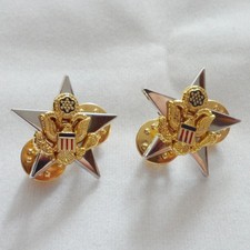 Pair U.S. Army Rank insignia Rank US Army General Staff Rank Badge Pins picture