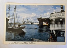 Vintage Postcard Ports of Call San Pedro, Ca Ships on the Water 1970s-1980s picture
