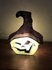 Vintage 1990s  JOL Pumpkin Lamp Light  Fabric Halloween Rare HTF Corded Washable picture