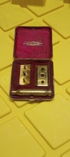 Vintage Antique 1920 Gillette Gold Tone Tuckaway Razor & Case picture