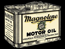 1921 Magnolia - Magnolene Motor Oil Can Theme NEW Sign 24x30 USA STEEL XL Size picture