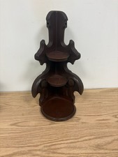 Vintage Mid-Century, Modern Mahogany Corner, Three Tiered Shelf picture