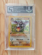 Pokemon Aerodactyl Fossil Prerelease 1st Ed Cosmos Holo 1/62 Next Grading 8 picture