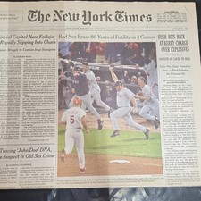 New York Times Oct 28 2004 Boston Red Sox World Series Win Erase 86 Years Futili picture