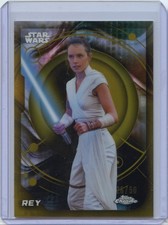 2026 Topps Chrome Star Wars REY #31 True GOLD REFRACTOR 26/50 picture