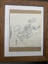 Original Framed Donald Duck Drawing.Daniel St. Pierre,Disney Rare Hand Drawn picture