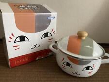 Natsume's Book of Friends Nyanko sensei two-handled enamelled pot W8inch picture