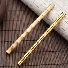 Luxury Brass Metal Rollerball Pen Bamboo Style Business Signature Pen picture