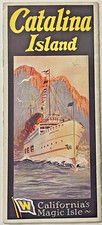 Catalina Island 1927 Color Cover & Color Map Pamphlet Wilmington Steamer Redhead picture