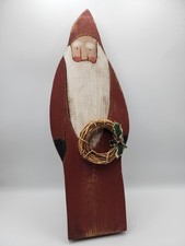 Primitive Folk Art Wooden Santa Claus Figurine 13