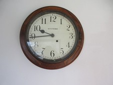 ANTIQUE SETH THOMAS GALLERY WALL CLOCK  OAK  PAINTED DIAL  ORIGINAL FINISH RUNS picture