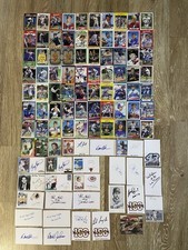 🔥⚾️🏈 Lot of 99 Autographed Baseball Trading Cards/Index Cards/Cuts/Pictures🔥 picture