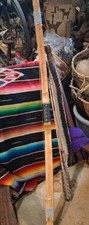 **AWESOME VINTAGE NATIVE AMERICAN APACHE SHORT BOW 41 IN 2 ARROWS SIGNED * picture