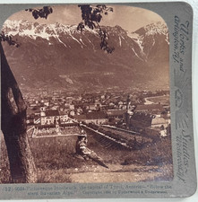 Picturesque Innsbruck Capital of Tyrol Austria Nestled Bavarian Alps Stereoview picture