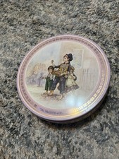 Vintage The Match Sellers Tin Case Manufacturing England Pink Gold Round Candy T picture