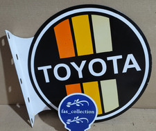 Toyota Porcelain Enamel Sign  19.5 x 17 Inches 2 Sided picture