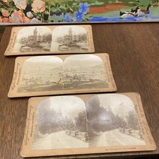 KEYSTONE VIEW CO Antique Stereoview Cards Paris Exposition Swiss Alps Rhine LOT picture