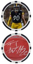 T.J. WATT - PITTSBURGH STEELERS - POKER CHIP -  ***SIGNED/AUTO*** picture