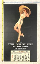 Vintage 1943 pin-up calendar by Walt Otto - 24