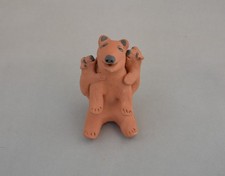 Carol Vigil - Vintage Jemez Storyteller Pot Pottery - Rare Mother Bear Cubs picture