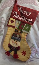 Gorgeous 18 in 3D Snowman Christmas Stocking picture