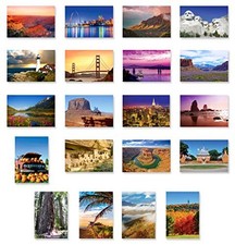 Postcard Set of 20, 4x6 Inches, American Travel Sites Variety Pack picture