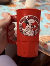 vintage 1980s/1992 Chef Mickey's Village Restaurant plastic souvenir mug picture