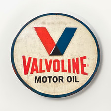 Valvoline Motor Oil Round Vintage Style Tin Metal Sign (Man Cave, Shop, Garage) picture