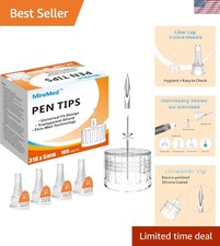 Universal Fit Ultra-Fine Pen Tips 31G 5mm - 100 Count with Transparent Caps picture