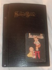 VINTAGE SCRAPBOOK FROM 1930s OLD CARDS PHOTOS LETTER HALLMARK 1935 MAN SIZE CARD picture