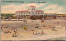 c1940s ST. AUGUSTINE, Florida LINEN Postcard 