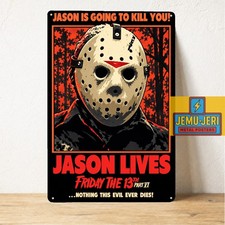 Friday the 13th jason lives Movie Metal Poster Film Collectable Sign 8*12inch picture