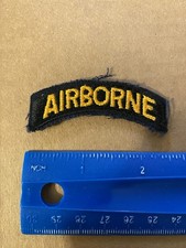WWII/Korea War Era PARATROOPER Tab 101st Airborne Cut Edge Patch picture