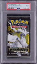 2013 POKEMON BLACK & WHITE LEGENDARY TREASURES FOIL PACK RESHIRAM PSA 9 picture