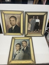 Vtg Antique African Couples In Ornate Frames picture