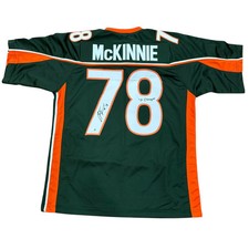 Bryant McKinnie Autographed Miami (Green #78) Custom Stitched Jersey w/