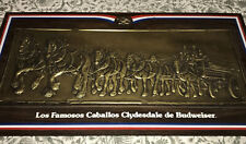 1970s  LOS FAMOSOS CABALLOS Clydesdale Budweiser Bar Advertising Wall Sign NICE picture