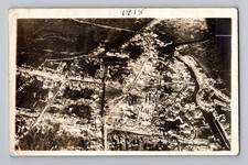 Aerial Luftbild Von Pforzheim After Bombardment RPPC Postcard Photo picture