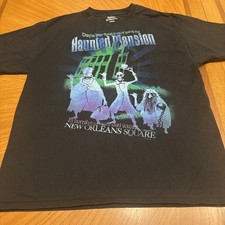Vintage Disney World Haunted Mansion Liberty Square T Shirt Black Mens Large picture