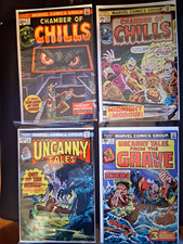 Marvel Comics Group Horror Comic Book Lot of 4 Chamber of Chills Uncanny Tales picture