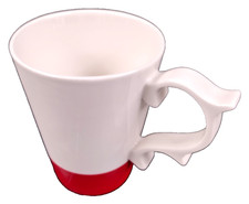 Starbuck Teavana Tazo 2015 Scroll Handle Red & White 16oz Mug picture