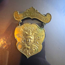 RARE 1895 KARNIVAL KREWE SOUVENIR MEDAL KANSAS CITY MO. picture
