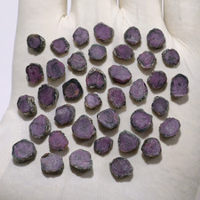 Wildheart Rubies— 38 PC Rare Watermelon Rubies Raw Unpolished Gem Crystal Slices picture