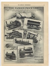 1912 Frick Co. Waynesboro Pennsylvania Ad: Double Cylinder Engine, Water Wagon + picture